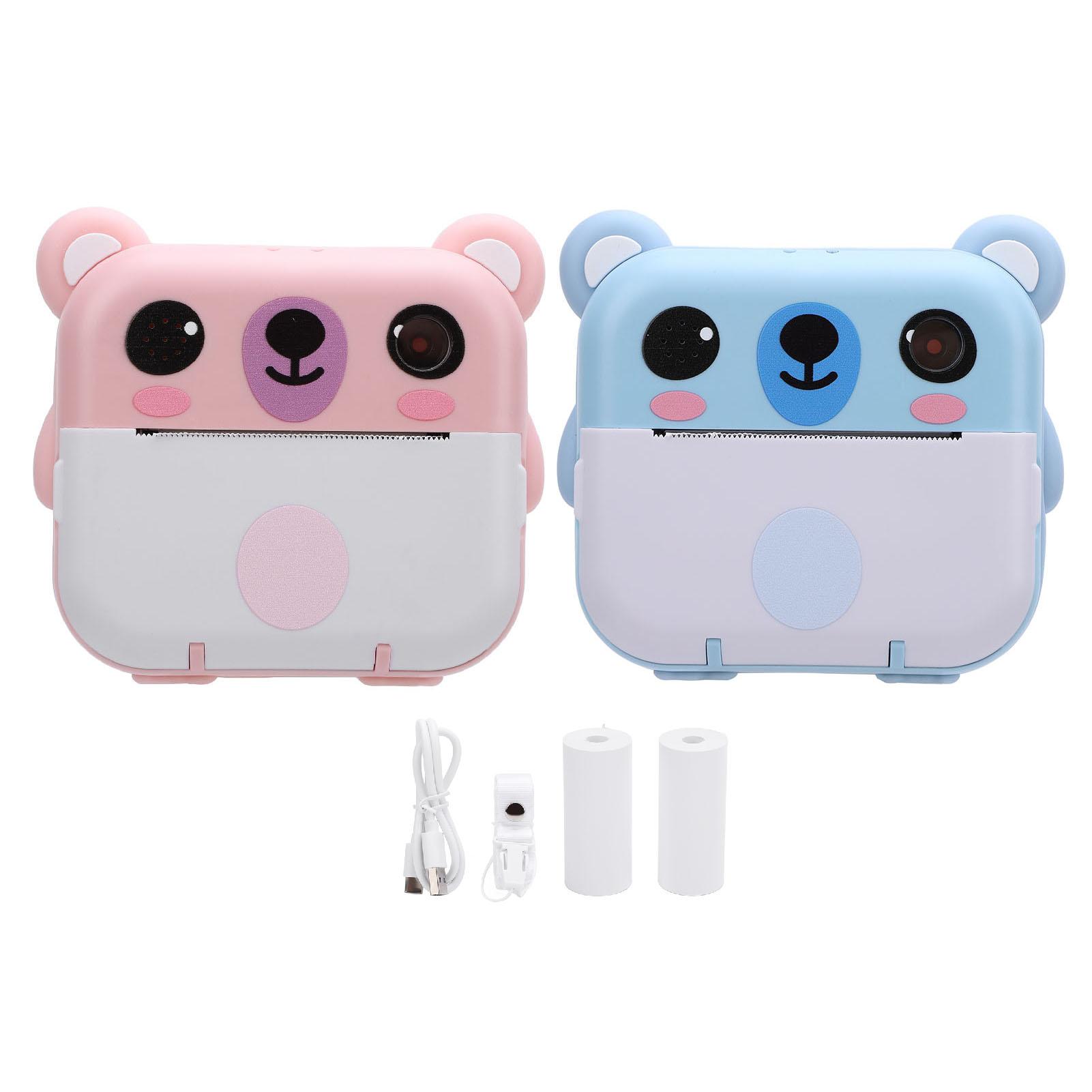 

Камера мгновенной печати с бумагой для печати 2-дюймовый экран TFT 320x240 1080P Музыка Игры 1000 мАч Instant Pr Roseate