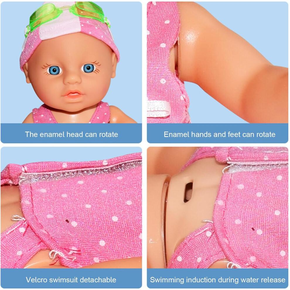 Pool Baby Doll Realistic Movable Joint Bath Toy For Preschoolers Removable Interactive Bathtub Toy Learning For Kids
