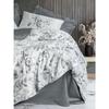 Bedding Set - 1 Duvet Cover 220 X 240 Cm + 2 Pillowcases 60 X 60 Cm - Sateen 100% Cotton - Grey