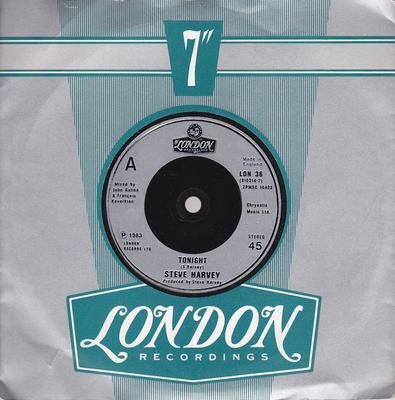 7-Zoll-Schallplatte STEVE HARVEY - Tonight LON36 London Records 1983 UK Soul/Funk Gebraucht