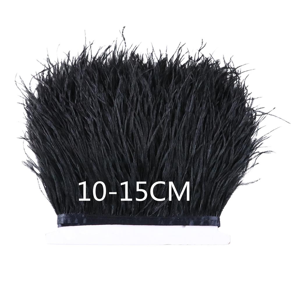 Feather1Meter Black Ostrich Goose Marabou Turkey Feathers Trim Fringe Sewing Ribbon For DIY Dress Sewing Crafts Clothing Decoration