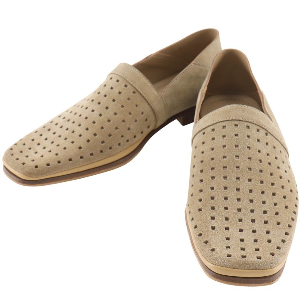 LOUIS VUITTON loafers punching beige Suede mens Used