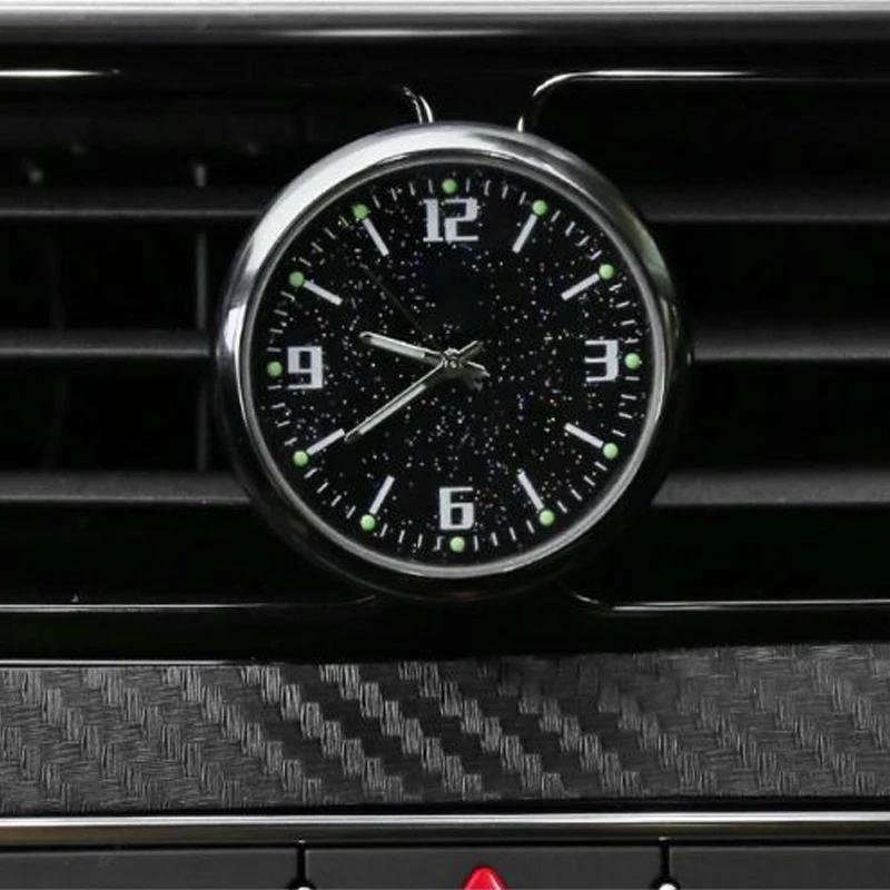 For Ford F MK4Car Clock Luminous Mini Air Vent Dashboard Decorative For Ford Mustang Fiesta Kuga Edge Mondeo ST Fusion Explorer Accessories