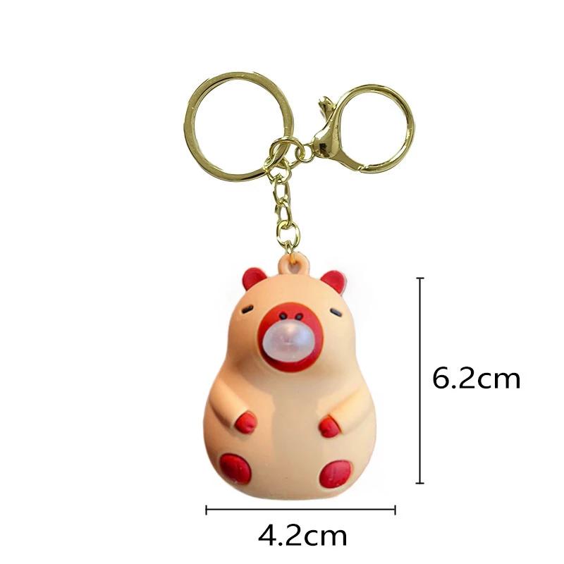 1-10 PCS Porte-clés Boule à bulles Capybara Jouet à presser pour Décoration de sac à dos Soulagement du stress Cadeau Souvenir de fête pour enfants Porte-clés Original
