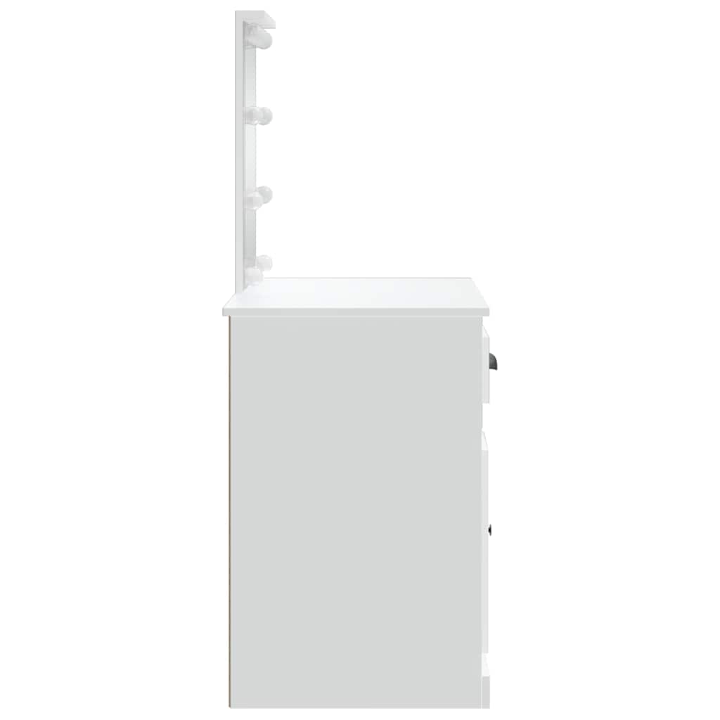 Makeup Table with LED Lights White 90 X 42 X 132.5 Cm