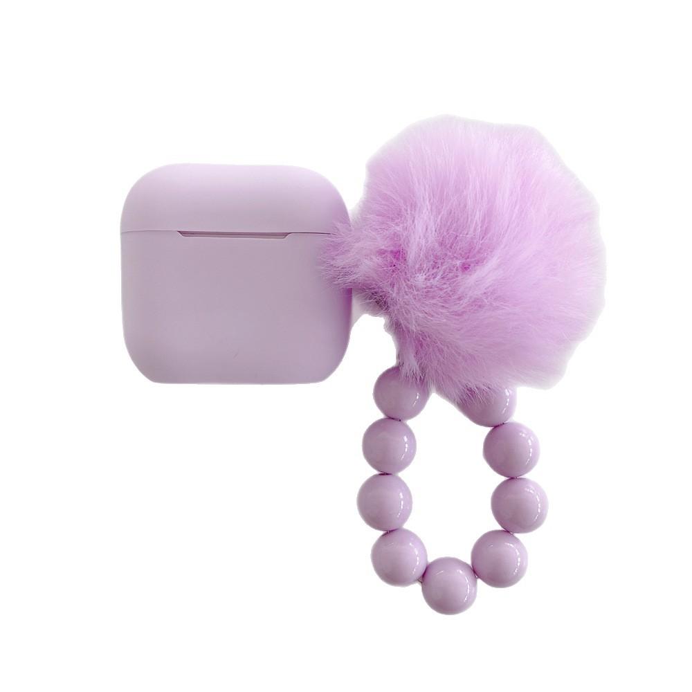 Solid color hairball bead chain for AirPods pro1 generation protective cover 1 generation pro1 generation apple bluetooth headset case