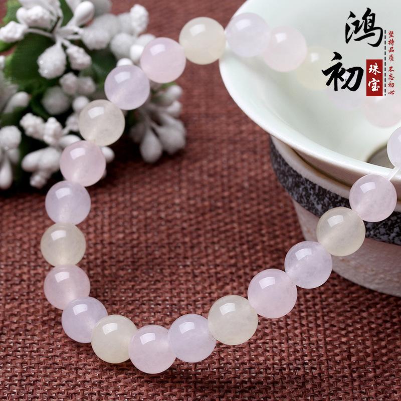 Hongchu Crystal Tricolor chalcedony loose beads DIY Ornament Accessories Three-color chalcedony loose beads semi-finished product