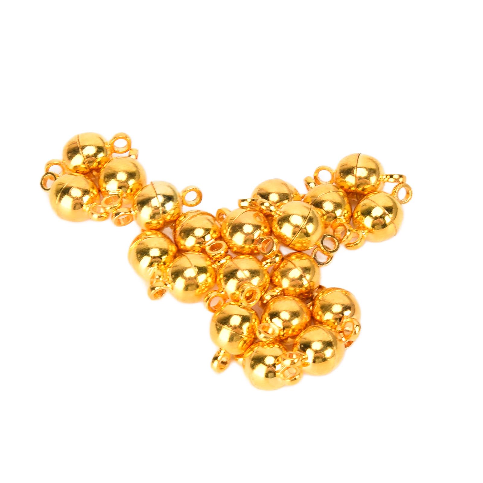 

20 комплектов магнитных застежек круглых латунных модных ювелирных изделий застежек для самостоятельного изготовления ожерелий браслетов золотой