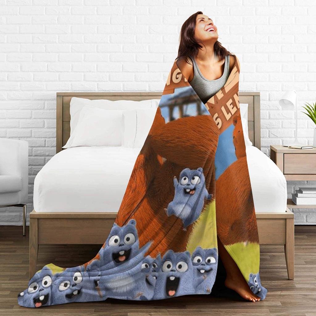 Grizzy e i Lemming Coperta Morbida Peluche Bambino Coperta Plaid in Flanella Per Esterno Calda Morbida Design di Qualità Copriletto Regalo