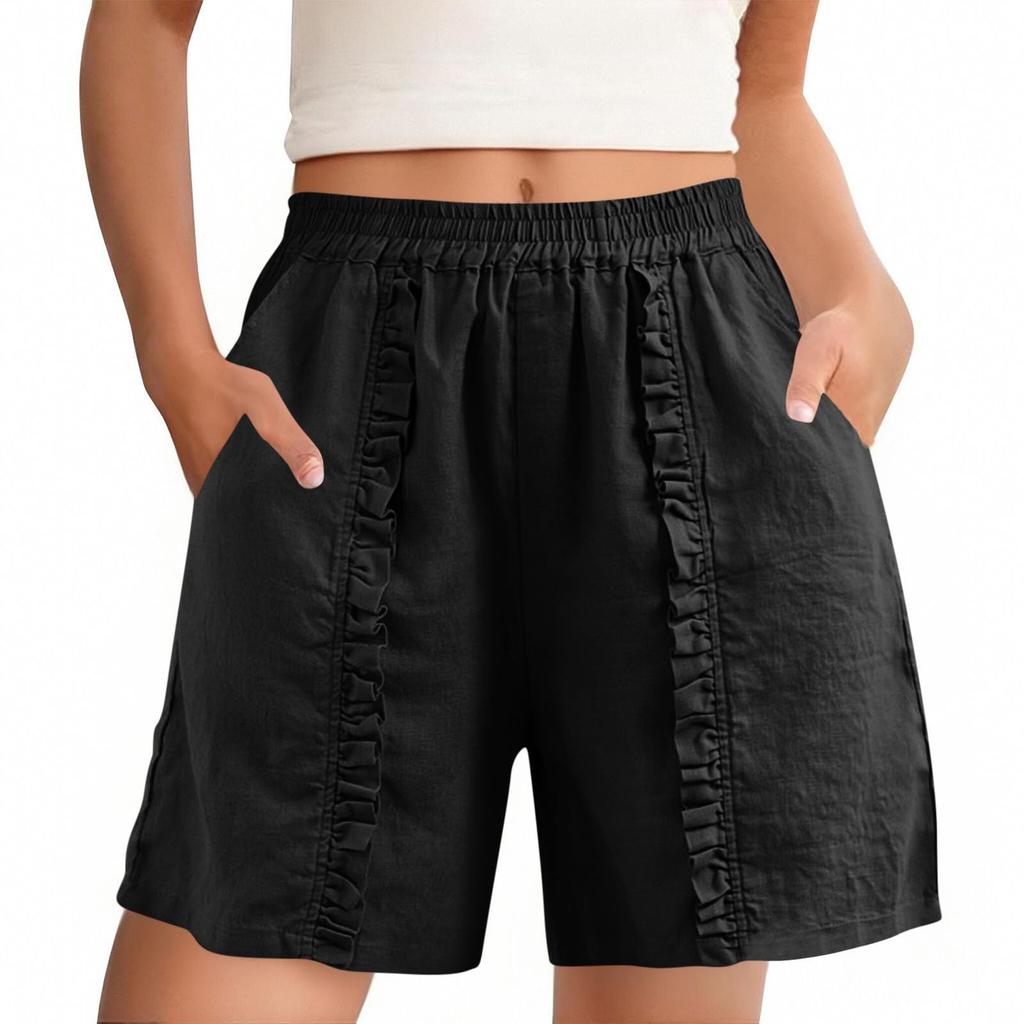Summer Shorts For Women Casual High Waist Wide Leg Shorts