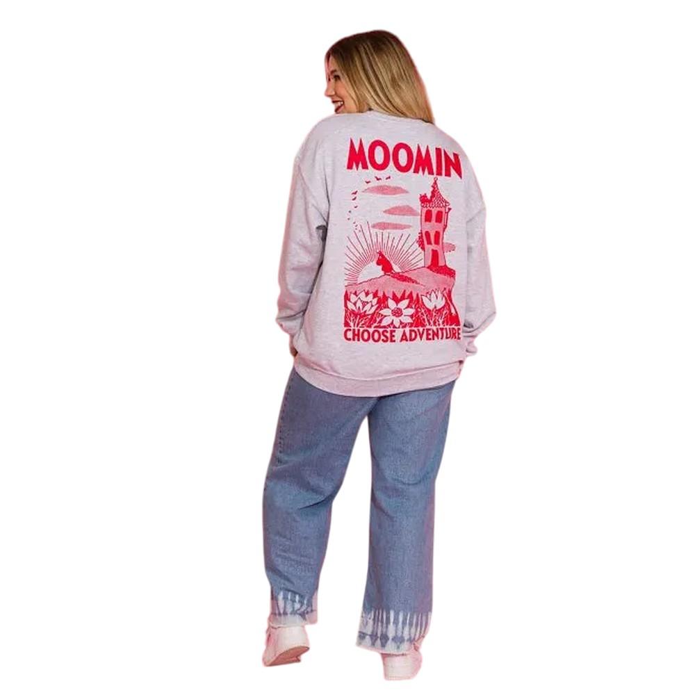 Moomin Unisex Adult Adventure Back Print Sweatshirt