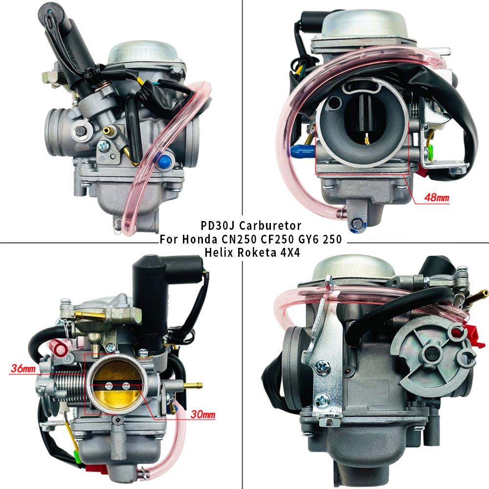 Motorcycle Carburetor PD30J Suitable For ATV Engine 250cc Honda CN250 CF250 GY6 250 Helix Roketa 4X4 PD30J