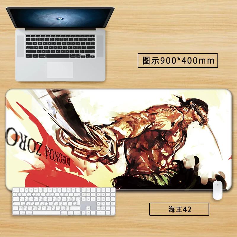 Anime Merchandise ONE PIECE Office Mouse Pad Oversized Boys Nautical King Animation Game Roronoa Zoro Computer Keyboard Cute Large Desktop Table Mat
