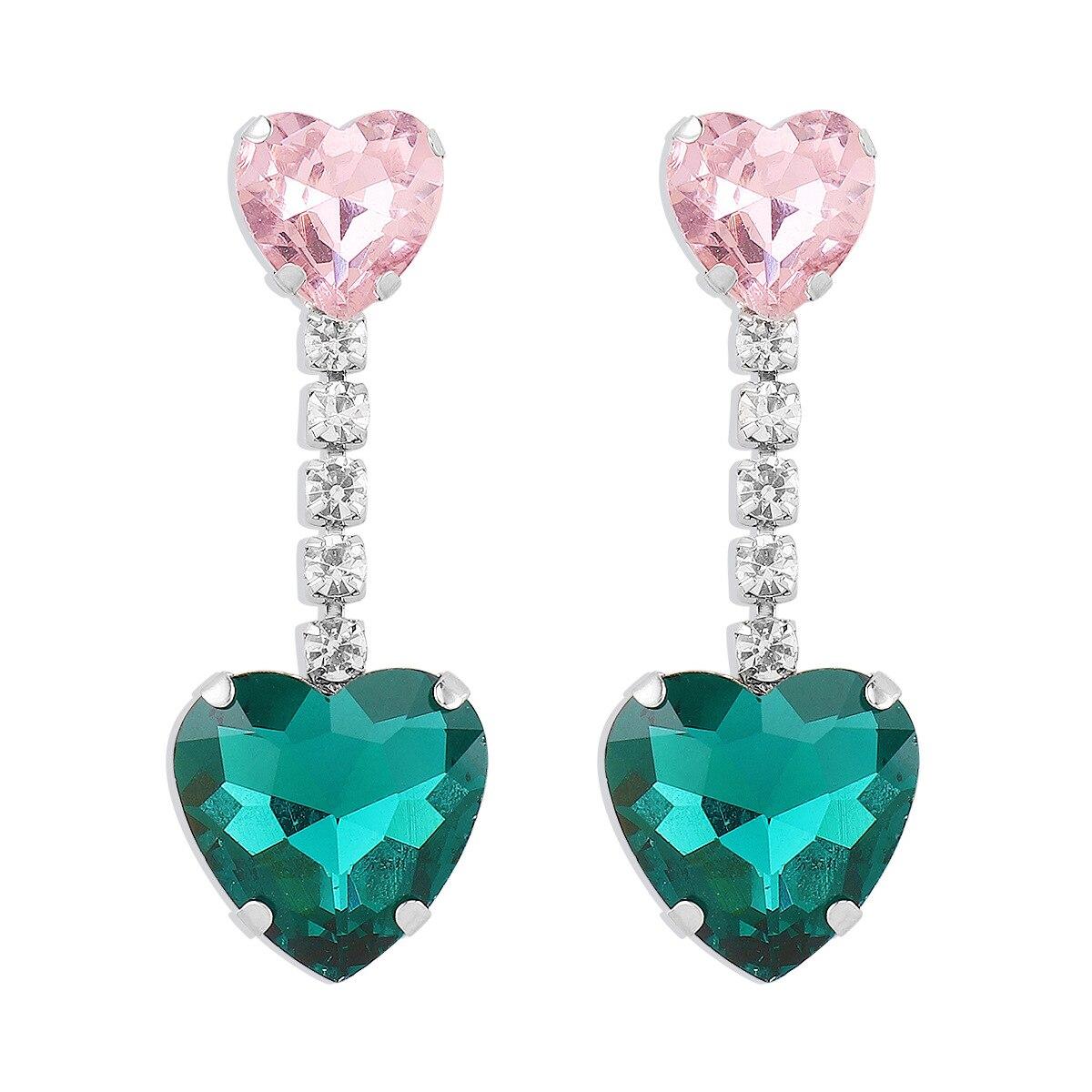 

Pinkdudu, модные 2 цвета, серьги-капли с кисточками, романтическая цепочка с когтями любовника, висячие серьги с блестящим цирконием для женщин PD1173 зелёный