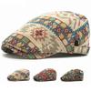 HT4559 Men Women Beret New Stylish Jacquard Ivy Flat Cap Spring Autumn Artist Painter Beret Hat Male Female Adjustable Beret Cap