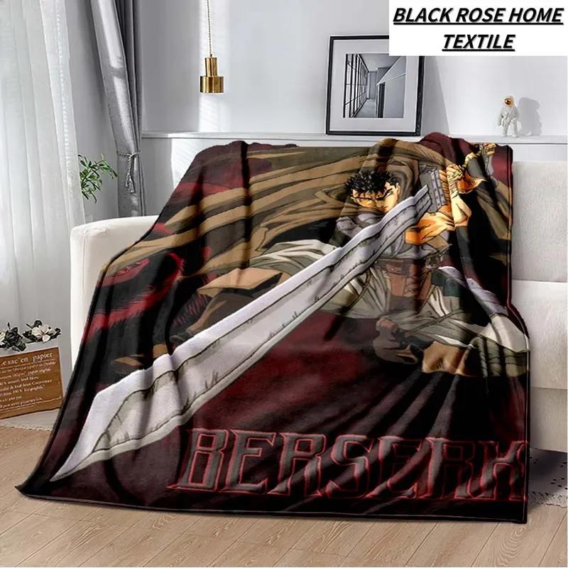 Fashion Art 3D HD Printed Berserk Anime Blanket Family Bedroom Sofa Bed Sheet Plush Sleeping Blanket Camping Warm Cover Blanket