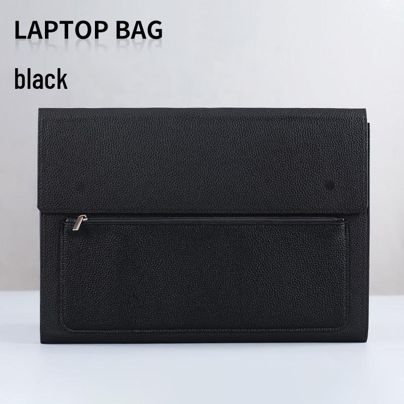 Large Capacity A4 Leather File Bag - Multifunctional Business Office Folder