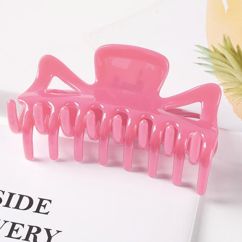Jednoduchá jednobarevná spona s drápem Velká spona do vlasů Krab Bath Spona do culíku pro ženy Dívky Vlasové doplňky Nástroj pro úpravu vlasů
