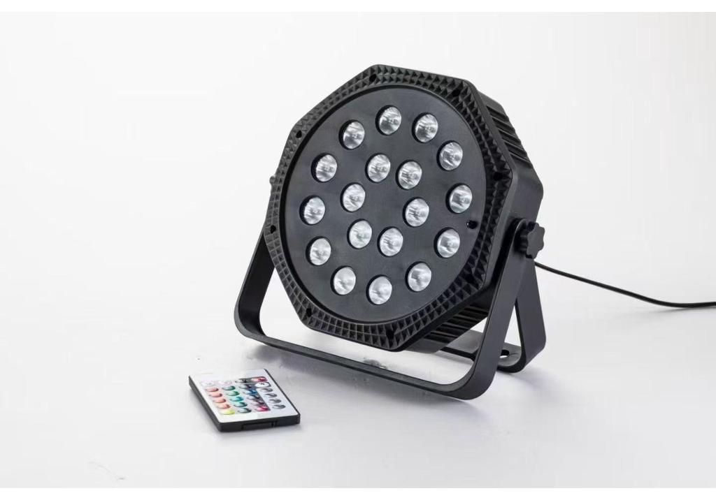 New 18/36-Bead LED Wash Par Stage Light for Live Broadcasts & Dance Studios - 7-Color Lighting