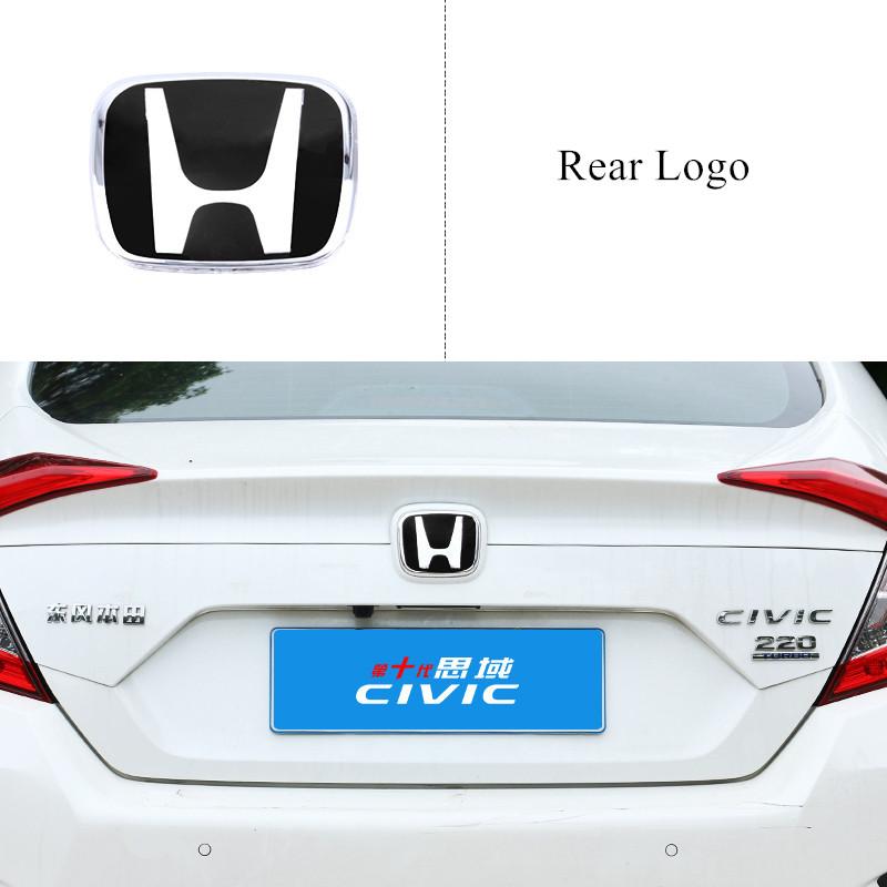 APN1 Car Logo Front Grille Trunk Steering Wheel Emblem Decorate Sticker For Honda 2006-2021 Civic FIT HRV Vezel Avancier Accessories