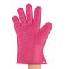 Silicone Waterproof Pet Bathing Brush Grooming Massage Gloves Dog Hair Comb Rose Red