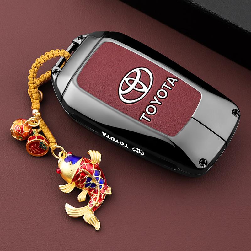 BAXL9 Zinc Alloy Car Key Cover Case For Toyota RAV4 Highland Coralla Hilux Fortuner Land Cruiser Camry Crown Keychain Accessories