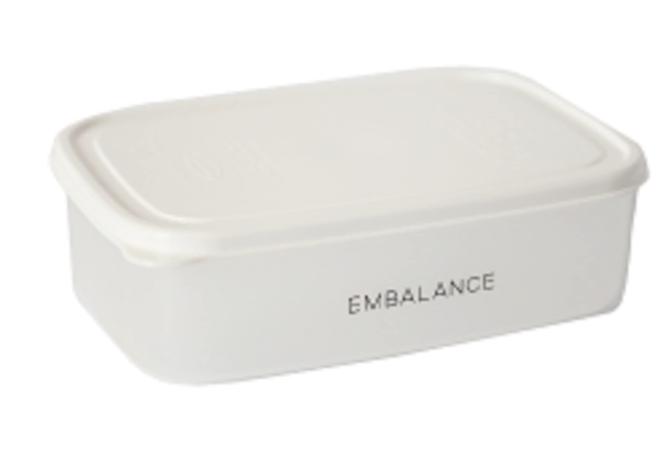 

Willmax EMBALANCE Storage Container Rectangle Container L White T12222 in (Square) (1270ml) [Made Japan]