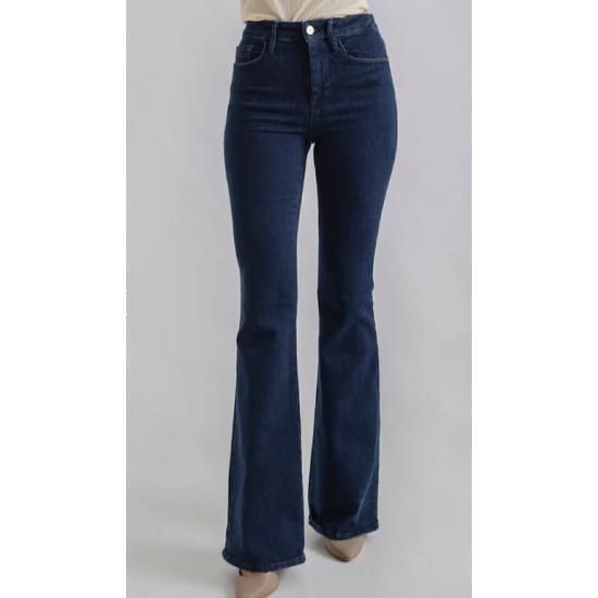 

Terasa Dark Blue Lycra High Waist Spanish Jeans Pants Spanish Flamenco, 24