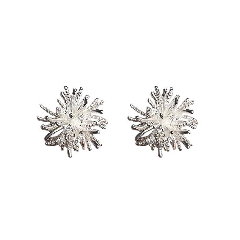 Luxurious Seaside Fireworks Stud Earrings: High-End Design, Versatile for Daytime Travel