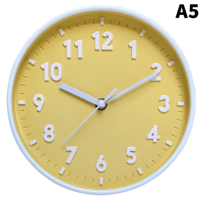 

8Inch Simple Round Wall Watch Noiseless Bedroom Horloge Murale Home Decoration Digital Wall Clock Living Room Modern A5