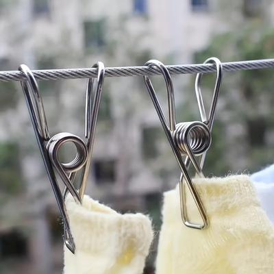 Heavy Duty Laundry Clips - Non-Slip Windproof Metal Clothespins for Delicates, Underwear, Socks - Durable Multi-Purpose Clips for Kitchen