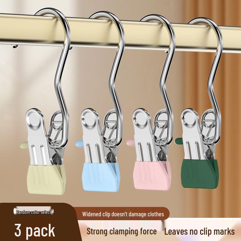 Mehrfach verwendbarer, nicht abfärbender Edelstahl-Clip und Haken zur Aufbewahrung zu Hause
