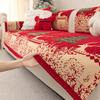 Red Christmas-Themed Chenille Sofa Cushions New All-Season Universal Sofa Cover Fabric Anti-Slip Sofa Covers Seat Cushions
