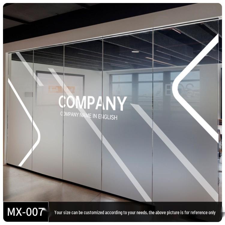 Gradient Frosted Glass Film: Semi-Transparent Office Partition Sticker.