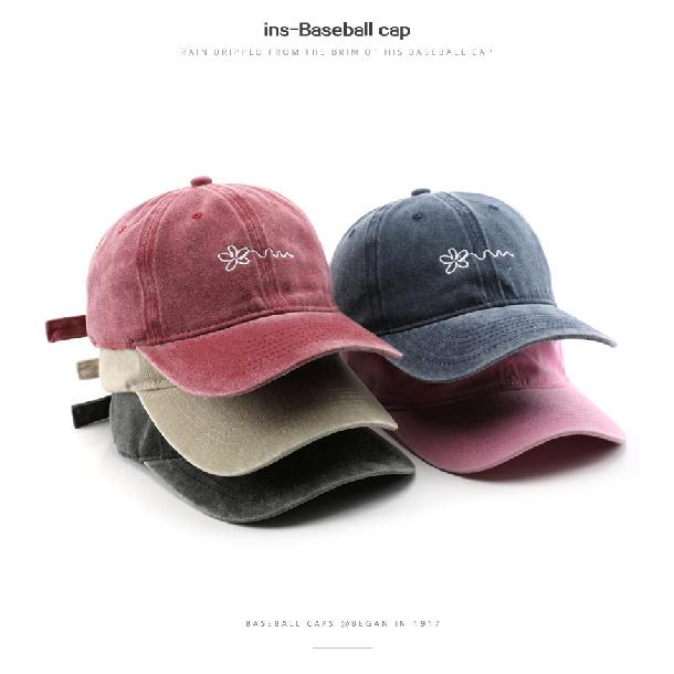 Women's washed baseball cap, outdoor men's travel sun hat, sun visor, baseball cap