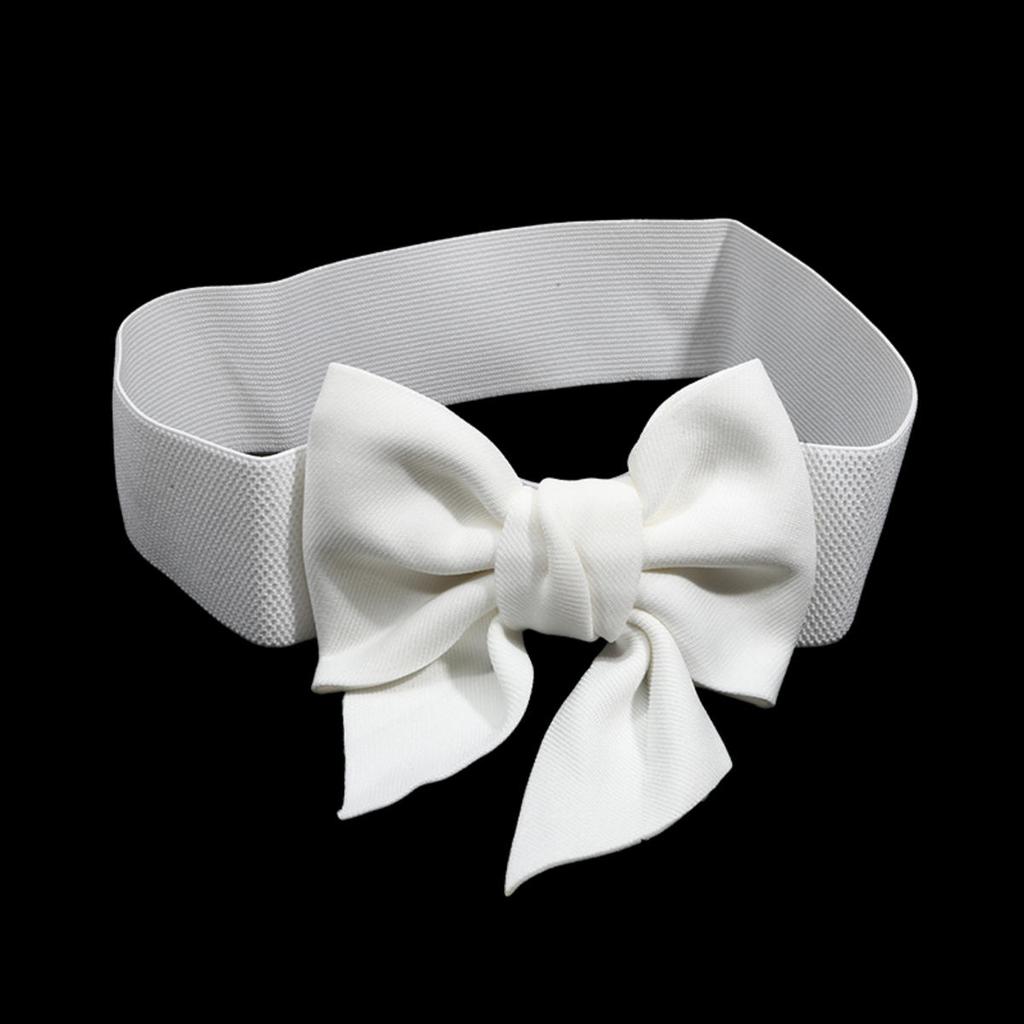 Dame Stretch Midjebelte Stropper Elegant Bred Side Midjebånd Stor Sløyfe Elastiske Belter For Jenter Kjole Kåpe Cummerbunds Korsett