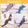 Knitted Mermaid Tail Blanket Fish Scale Pattern Comfortable Sofa And Bed