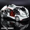 1/18 Scale Pagani Huayra Dinastia Alloy Sports Car Model Diecasts Metal Racing Car Model Simulation Sound and Light Childrens Toy Gift