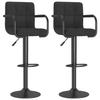 VidaXL Bar Stools 2 Pcs Black Fabric
