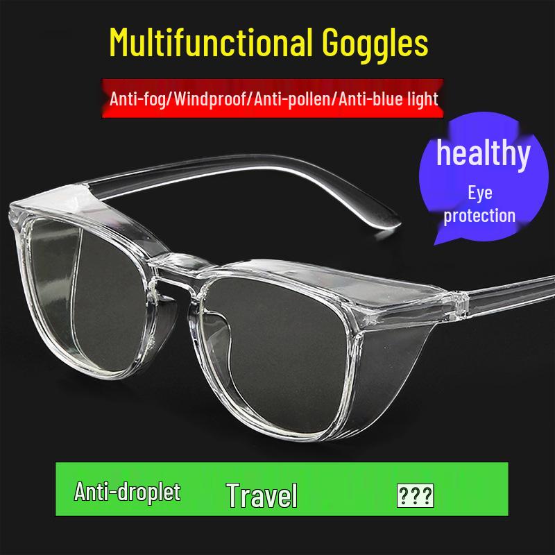 Unisex Transparent Sports Goggles - Dust, Splash, Pollen, Mosquito, Insect, Wind, and Sand Resistant for Cycling