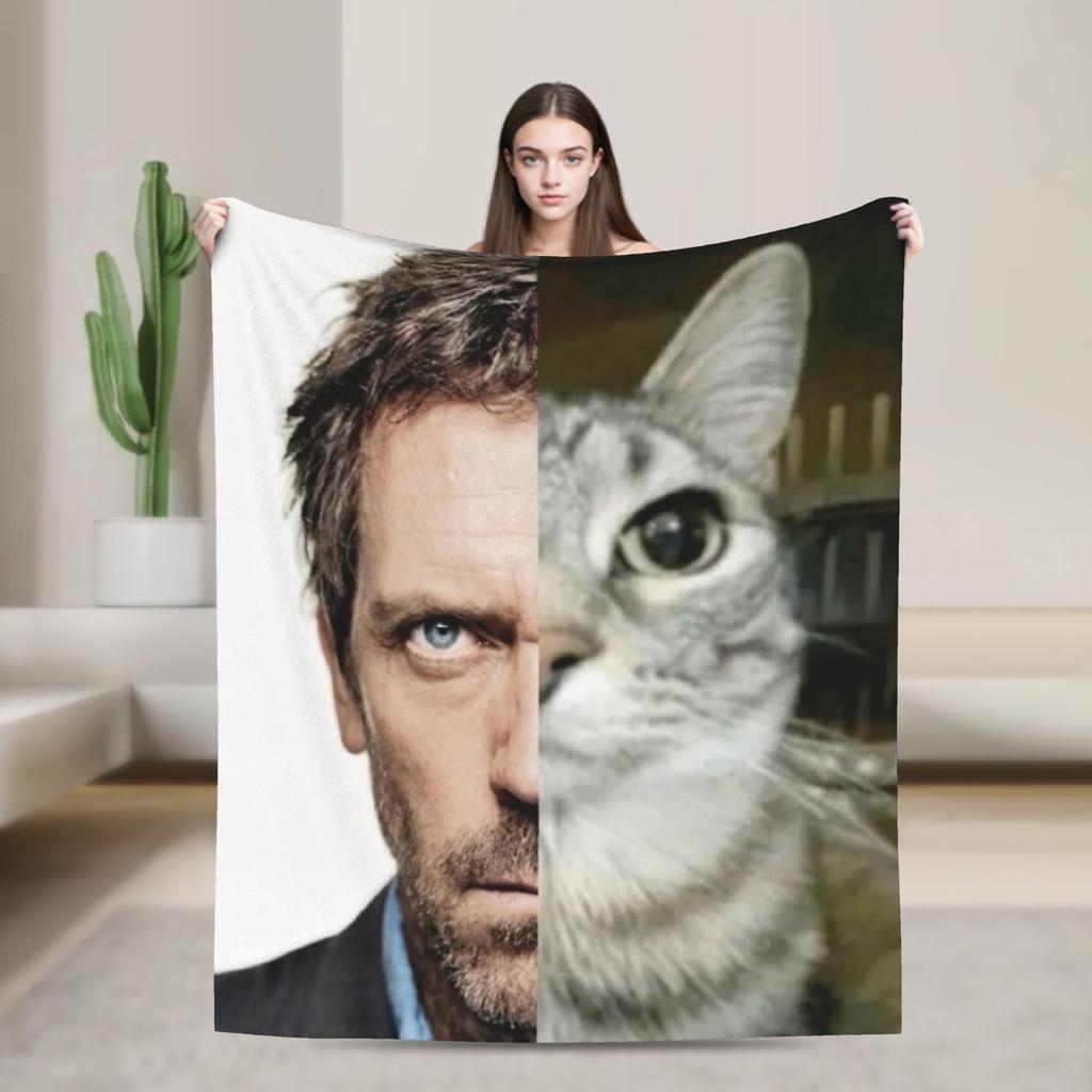 House MD Dr Gregory House Fashion Blanket Cozy Soft Throw Fashion Blankets for Bed Multi-size Quilt