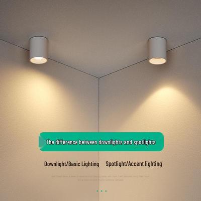 Compact Adjustable Angle LED Ceiling Spotlight for Bedrooms and Living Rooms