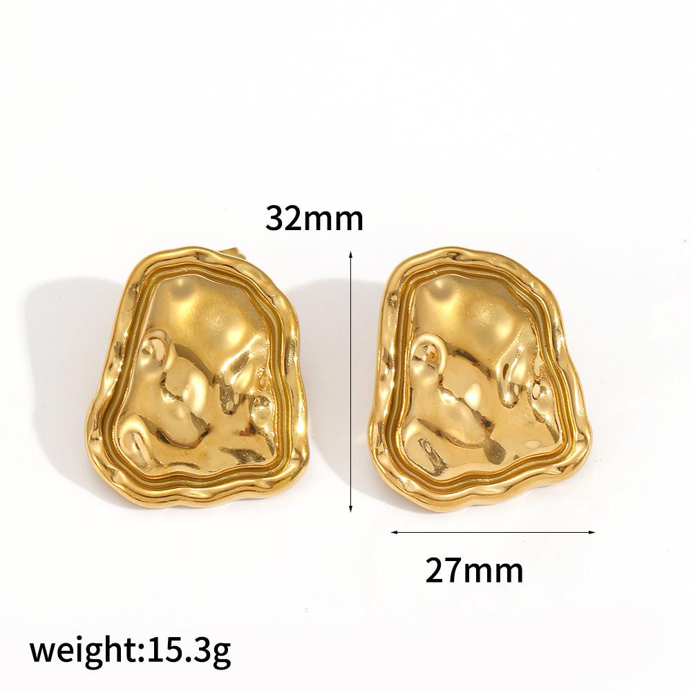 Modern Style Stainless Steel Geometric Earrings For Women Summer