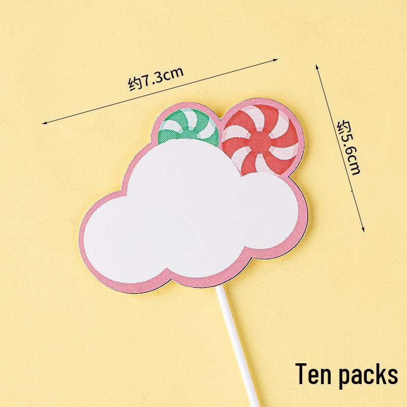 Writable Birthday Cake Decoration Bow with Blessings Card
