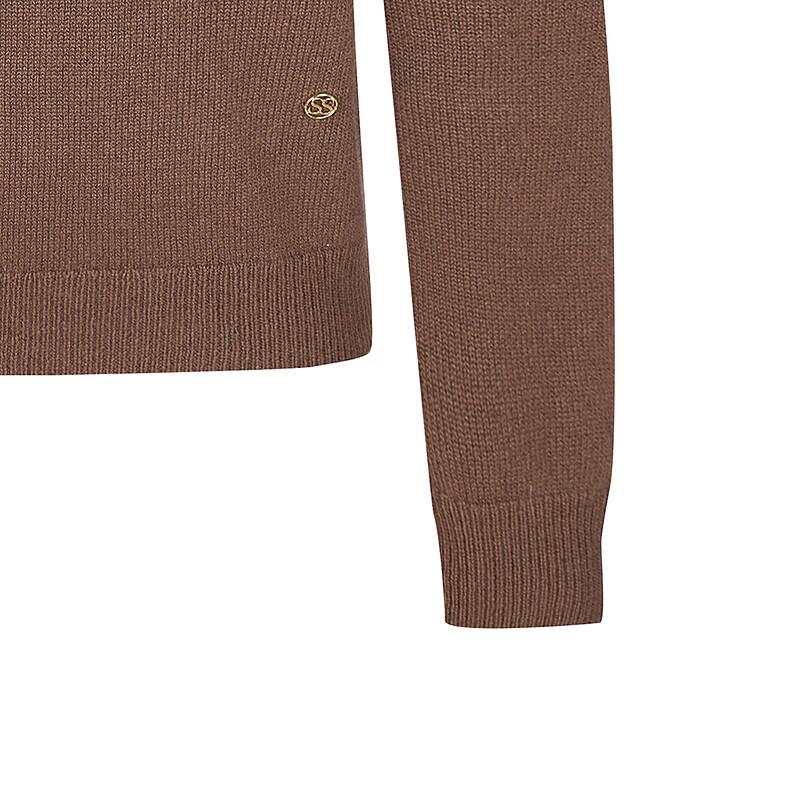 LESS 2025 Spring Round Neck Cashmere Pullover Sweater