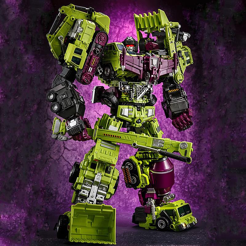50cm Big Devastator Transformation Toys Anime Action Figure Movie Excavator Blender Model Car Robot Kids JINBAO GT G1 6 in 1 Poseable Articulated