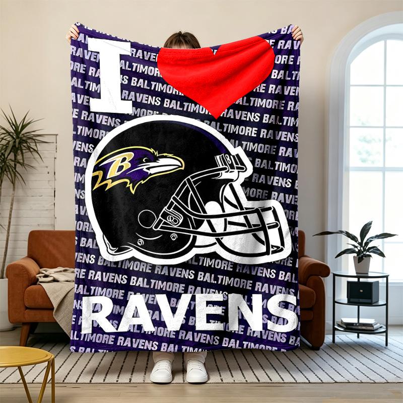 Baltimore Ravens Soft and comfortable flannel Suitable for sofas living rooms outdoor camping travel and also makes a great anniversary gif