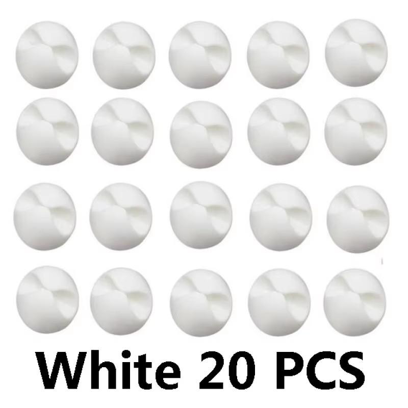 20pcs Data Cable Holders Charger Line Clip Easy To Install For Computer/Tablet/Cellphone Wire Organization Household Accessories