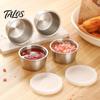 Heat Resistant Meal Prep Bowl 304 Stainless Steel Mini Dipping Bowls, Seasoning Sauce Dishes for Soy Nonstick Inner Wall Rice Vinegar, Small Condiment