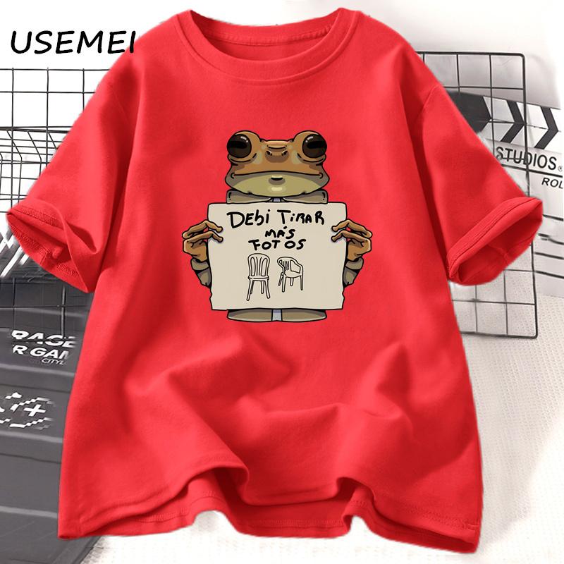 Funny Frog Dtmf Tshirt Causal Debi Tirar Mas Fotos Printed Tshirt Cotton Short Sleeve O Neck Tee Shirt Male Clothing Streetwear